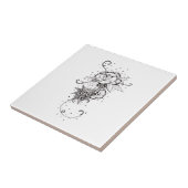 抽象芸術のばら色のLineartのセラミックタイル タイル (側面)