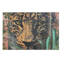 抽象芸術のようなジャングルの猫