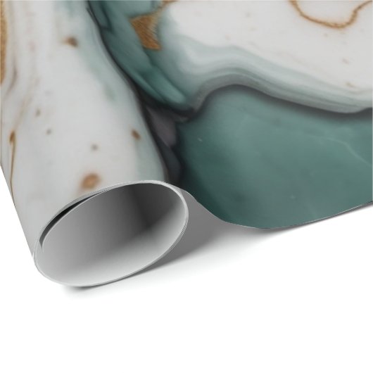 抽象芸術のアクセント付き玉の金ゴールドテクスチャ ラッピングペーパー (ロールコーナー)