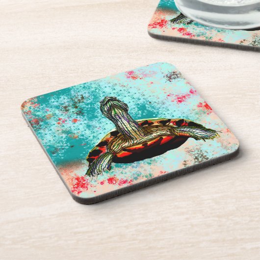 抽象芸術のアートワーク コースター (左側)