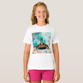 抽象芸術のアートワーク Tシャツ (正面フル)