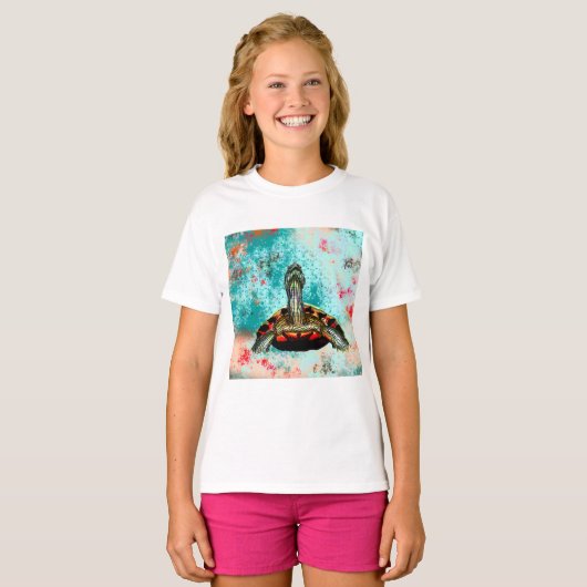 抽象芸術のアートワーク Tシャツ (正面フル)