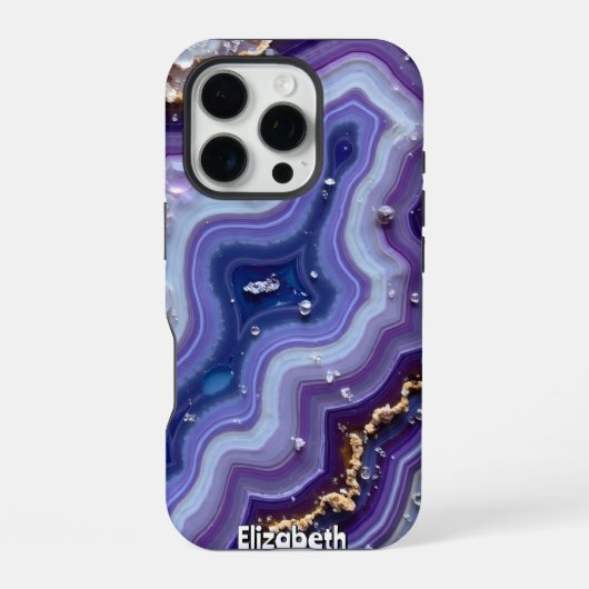 抽象芸術のエッジフロー(金ゴールド) iPhoneケース (裏面)
