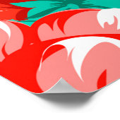 抽象芸術のエレガンスシームレスなフローラバック ポスター (角)