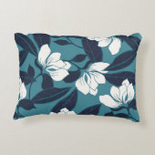 抽象芸術のエレガンス・パターンとフローラのバックグラウンド アクセントクッション (裏面)