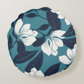 抽象芸術のエレガンス・パターンとフローラのバックグラウンド  ラウンドクッション (裏面)