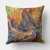 抽象芸術のオンドリ – オンドリの豪華さに対する歌 クッション (裏面)