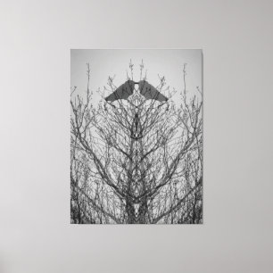 抽象芸術のカラスの鳥プリント キャンバスプリント