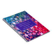 抽象芸術のカラフル星パーソナライズされた ノートブック (右側)