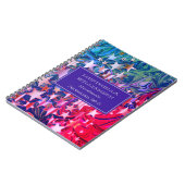 抽象芸術のカラフル星パーソナライズされた ノートブック (左側)