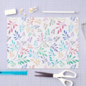 抽象芸術のカラフル繊細な葉柄 薄葉紙 (クラフト)