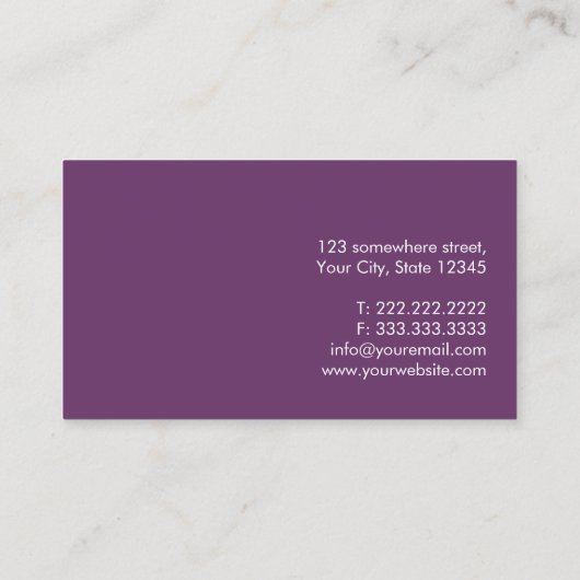 抽象芸術のカーブの心理学者の名刺 名刺 (裏面)