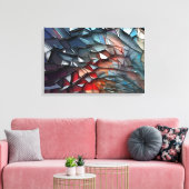 抽象芸術のガラス切れ キャンバスプリント (インサイチュ (リビング))