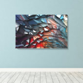 抽象芸術のガラス切れ キャンバスプリント (インサイチュ (ウッドフロア))