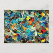 抽象芸術のガラス切れ ポストカード (正面)