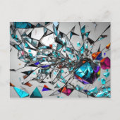 抽象芸術のガラス切れ ポストカード (正面)