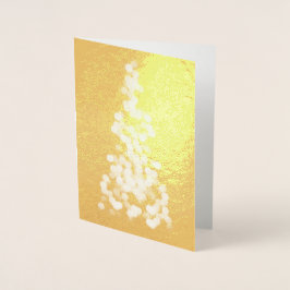 抽象芸術のクリスマスツリーの金ゴールド 箔カード