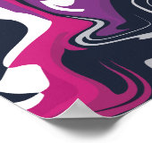 抽象芸術のクール渦巻きはっきりしたと色 ポスター (角)