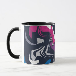抽象芸術のクール渦巻きはっきりしたと色 マグカップ