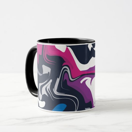 抽象芸術のクール渦巻きはっきりしたと色 マグカップ (正面左)