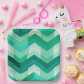 抽象芸術のシェブロン ペーパープレート (パーティー)