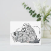 抽象芸術のシルエット ポストカード (スタンド正面)