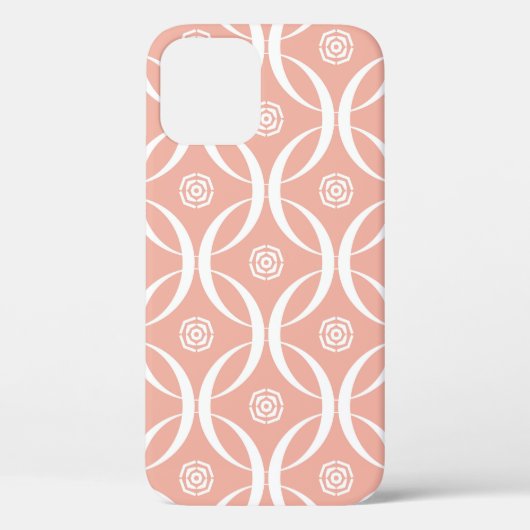 抽象芸術のシームレスなパターンのワックスフラワーピンク色 Case-Mate iPhoneケース (裏面)