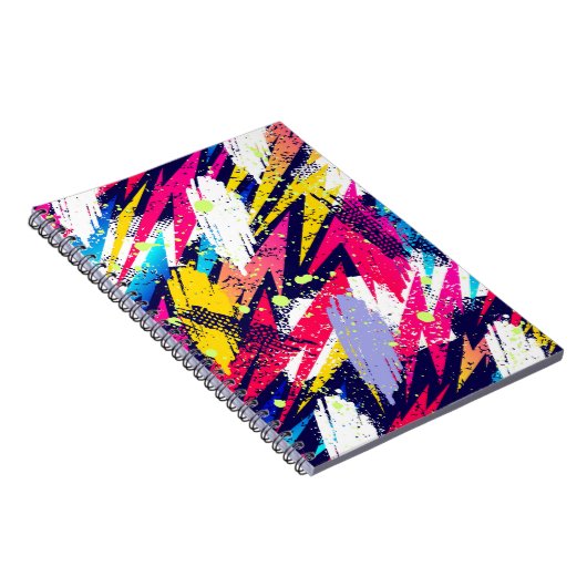 抽象芸術のシームレスなパターンクリエイティブ背景 ノートブック (右側)