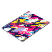 抽象芸術のシームレスなパターンクリエイティブ背景 ノートブック (左側)