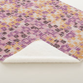 抽象芸術のシームレスなパターン無秩序な丸い正方形 シェルパブランケット (3/4)