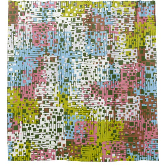 抽象芸術のシームレスなパターン絵を描春 シャワーカーテン (正面)