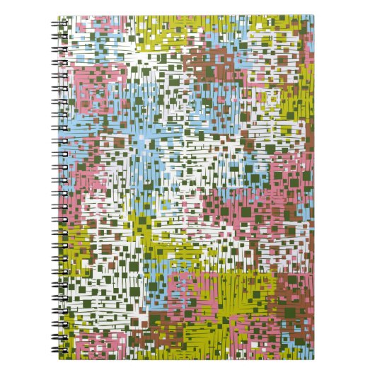 抽象芸術のシームレスなパターン絵を描春 ノートブック (正面)