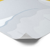 抽象芸術のシームレスなパターン薄い灰色、黄色、g ポスター (角)