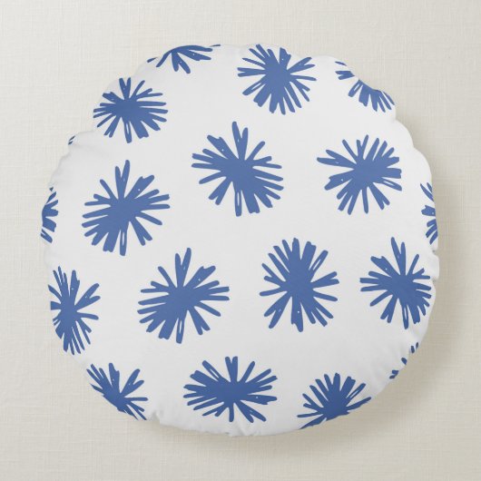 抽象芸術のシームレスなパターン ラウンドクッション (正面)