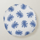 抽象芸術のシームレスなパターン ラウンドクッション (裏面)