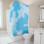 抽象芸術のシームレスなヴィンテージパターン。反復色 シャワーカーテン (インサイチュ)