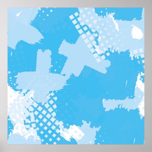 抽象芸術のシームレスなヴィンテージパターン。反復色 ポスター (正面)