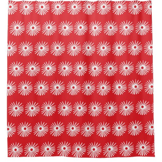 抽象芸術のシームレスな白黒フローラテクスチャ。  シャワーカーテン (正面)