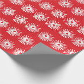 抽象芸術のシームレスな白黒フローラテクスチャ。  ラッピングペーパー (角)