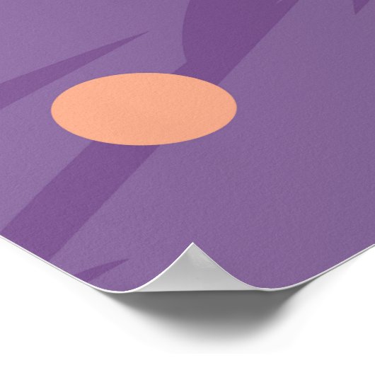 抽象芸術のシームレスな紫色のパターンで円と ポスター (角)