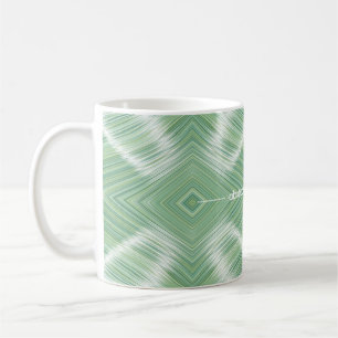 抽象芸術のシームレスな背景波線が多く生じる コーヒーマグカップ