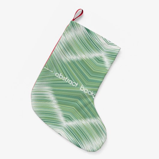 抽象芸術のシームレスな背景波線が多く生じる スモールクリスマスストッキング (正面 (吊り時))