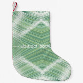 抽象芸術のシームレスな背景波線が多く生じる スモールクリスマスストッキング (正面)