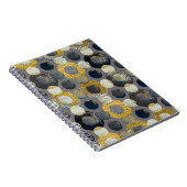 抽象芸術のジオメトカラフルリ形状：水色。 ノートブック (右側)