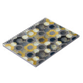 抽象芸術のジオメトカラフルリ形状：水色。 ノートブック (左側)