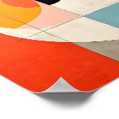 抽象芸術のジオメトリックバランス:ソフトヒューはっきりしたズ線 ポスター (角)