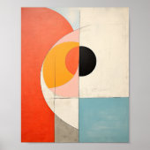 抽象芸術のジオメトリックバランス:ソフトヒューはっきりしたズ線 ポスター (正面)