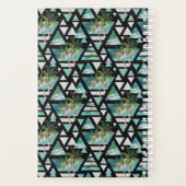 抽象芸術のジオメトリックパームと波のパターン プランナー手帳 (裏面)