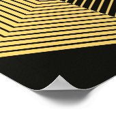 抽象芸術のジオメトリ背景六角形のメッシュ ポスター (角)