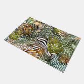 抽象芸術のジャングルカラフル ドアマット (アングル)